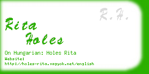 rita holes business card